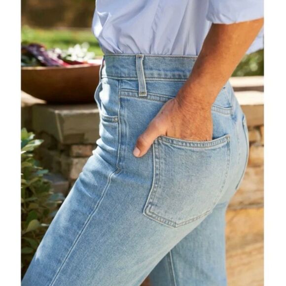 Frank & Eileen Monaghan button fly high rise raw hem jeans 27 $328! - Picture 2 of 14